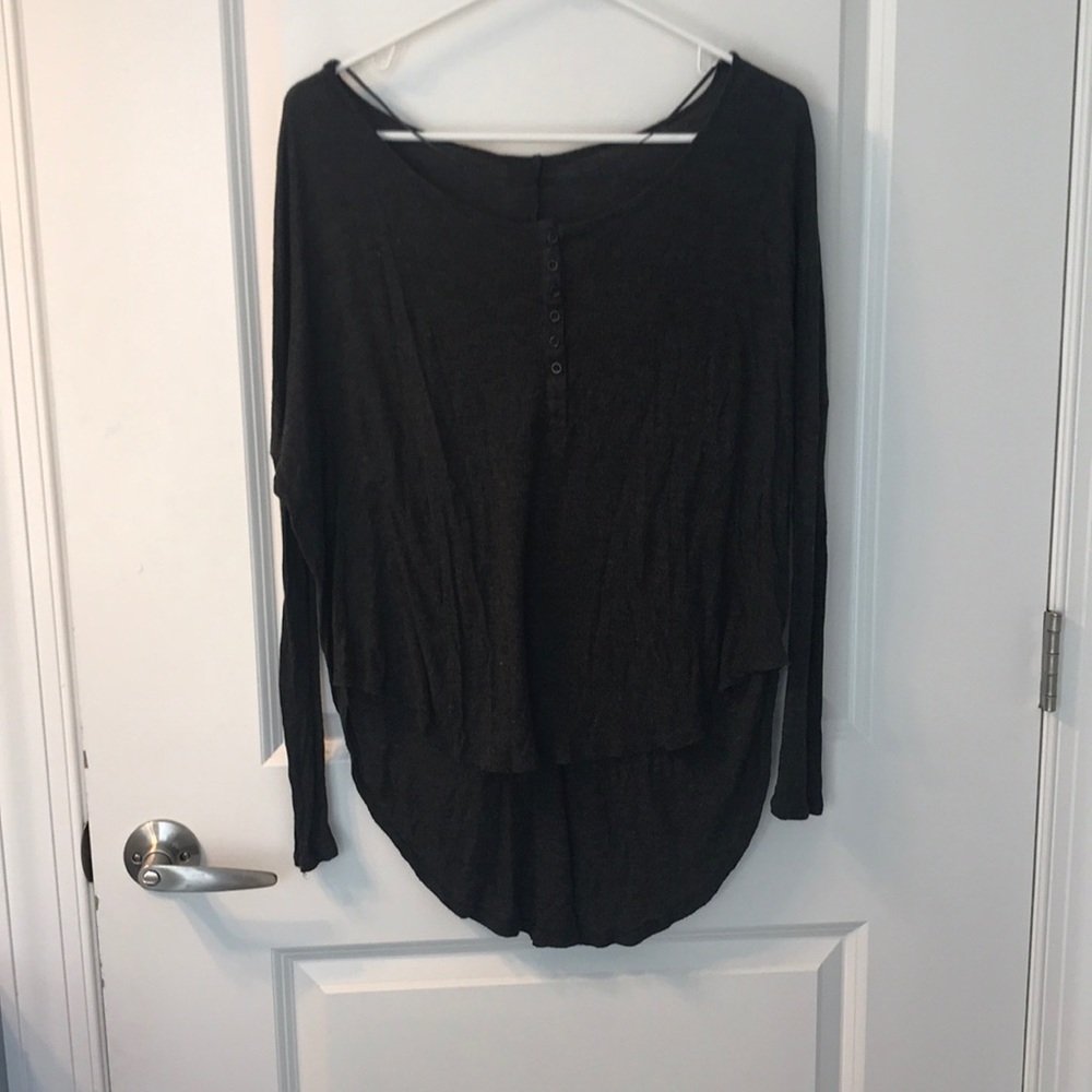 Dark Grey Amuse Society  off the Shoulder Size Small Long Sleeve Shirt!!